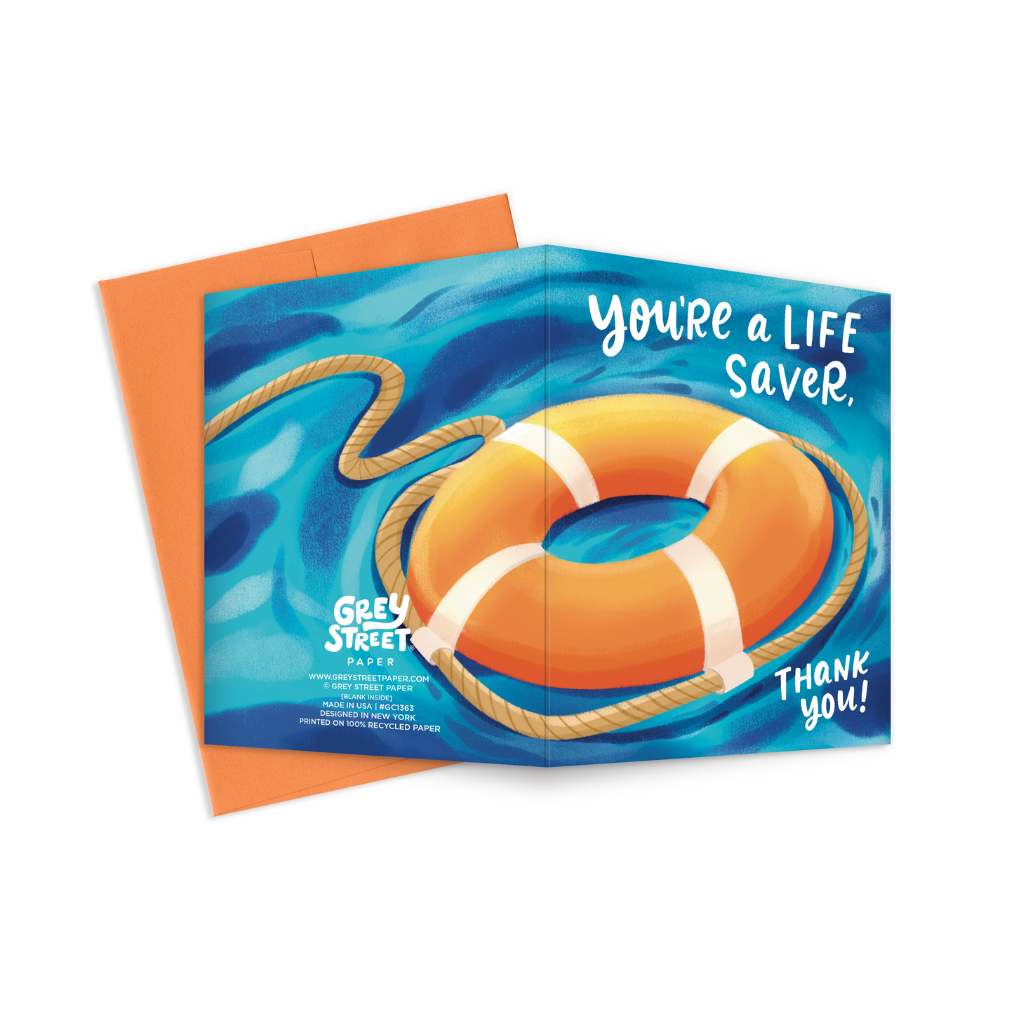 Life Saver Thank You Greeting Card