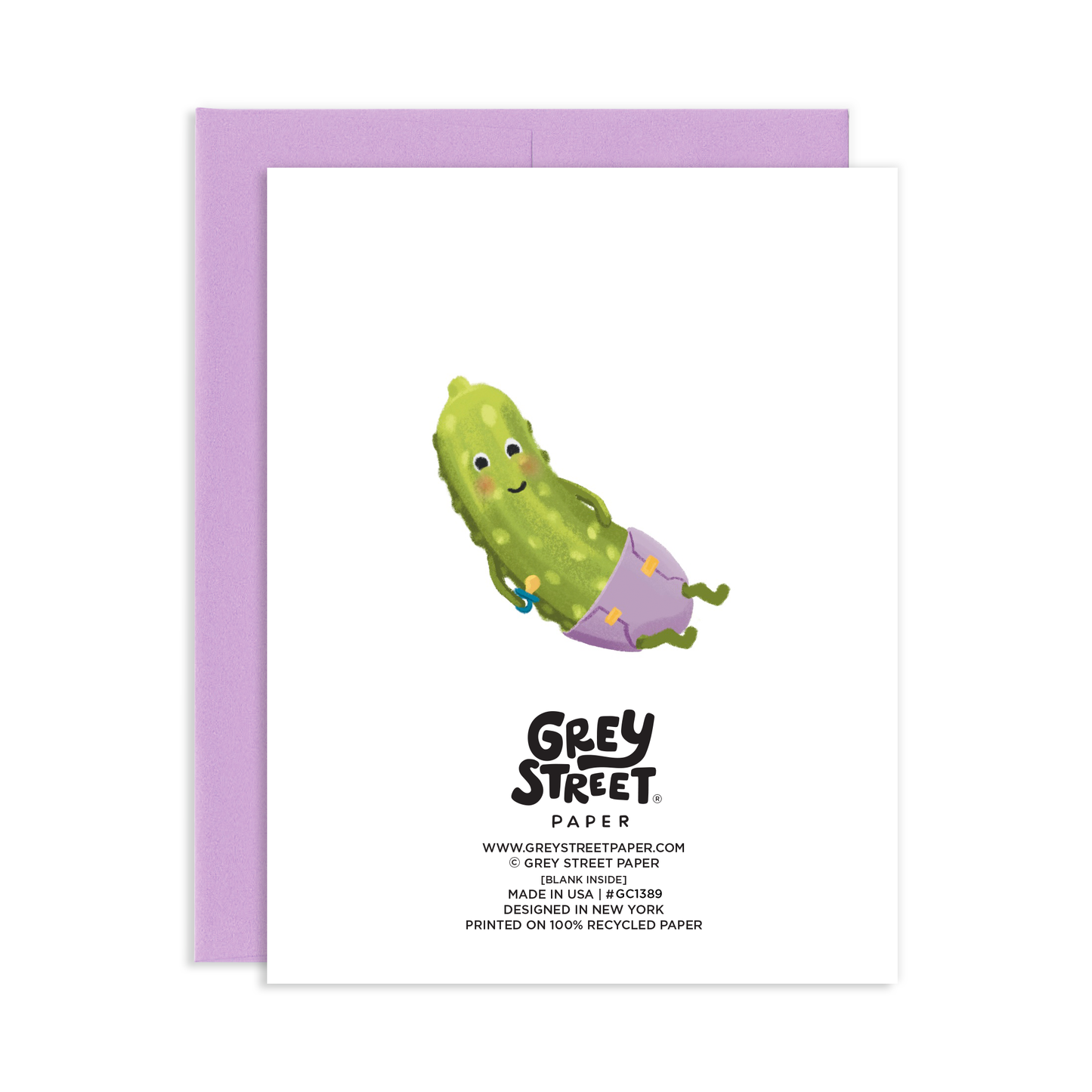 Welcome Little Pickle Baby Shower Greeting Card