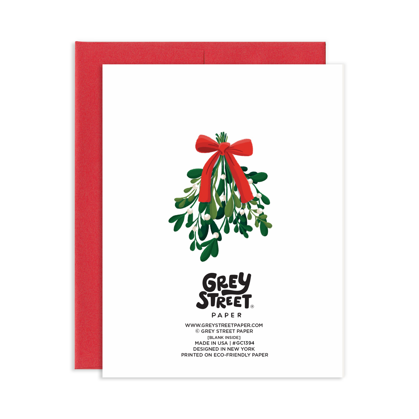 Meet Me Under The Mistletoe Christmas Greeting Card