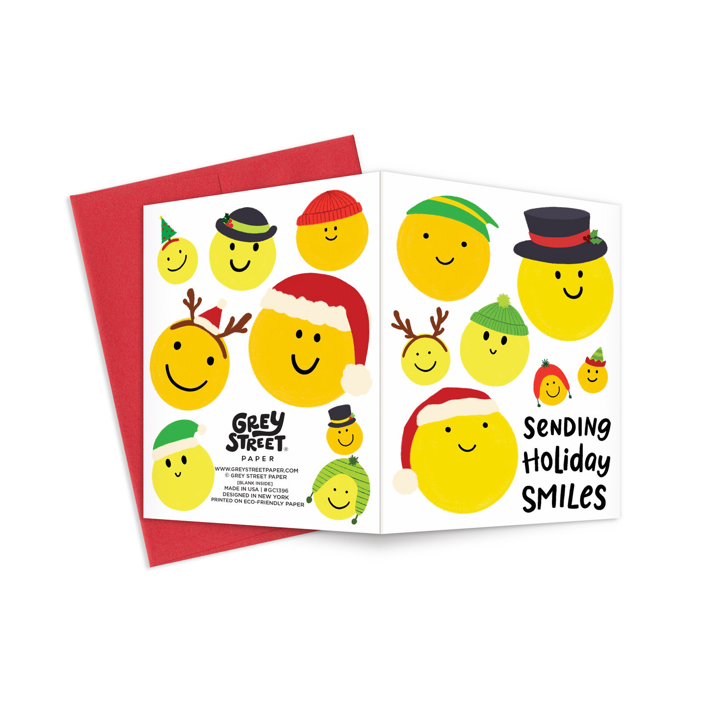 Sending Holiday Smiles Christmas Greeting Card