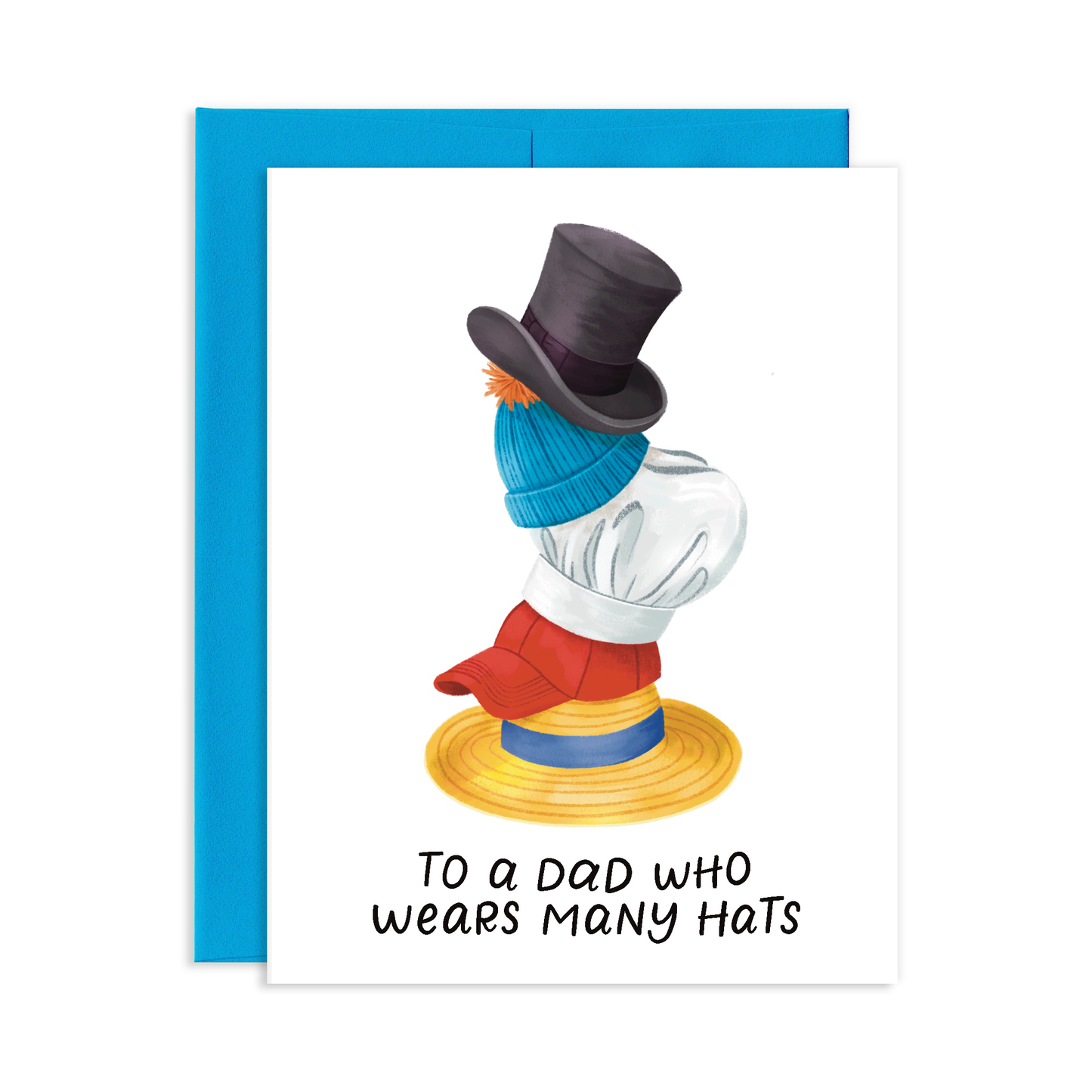 Many Hats Dad Father's Day Greeting Card