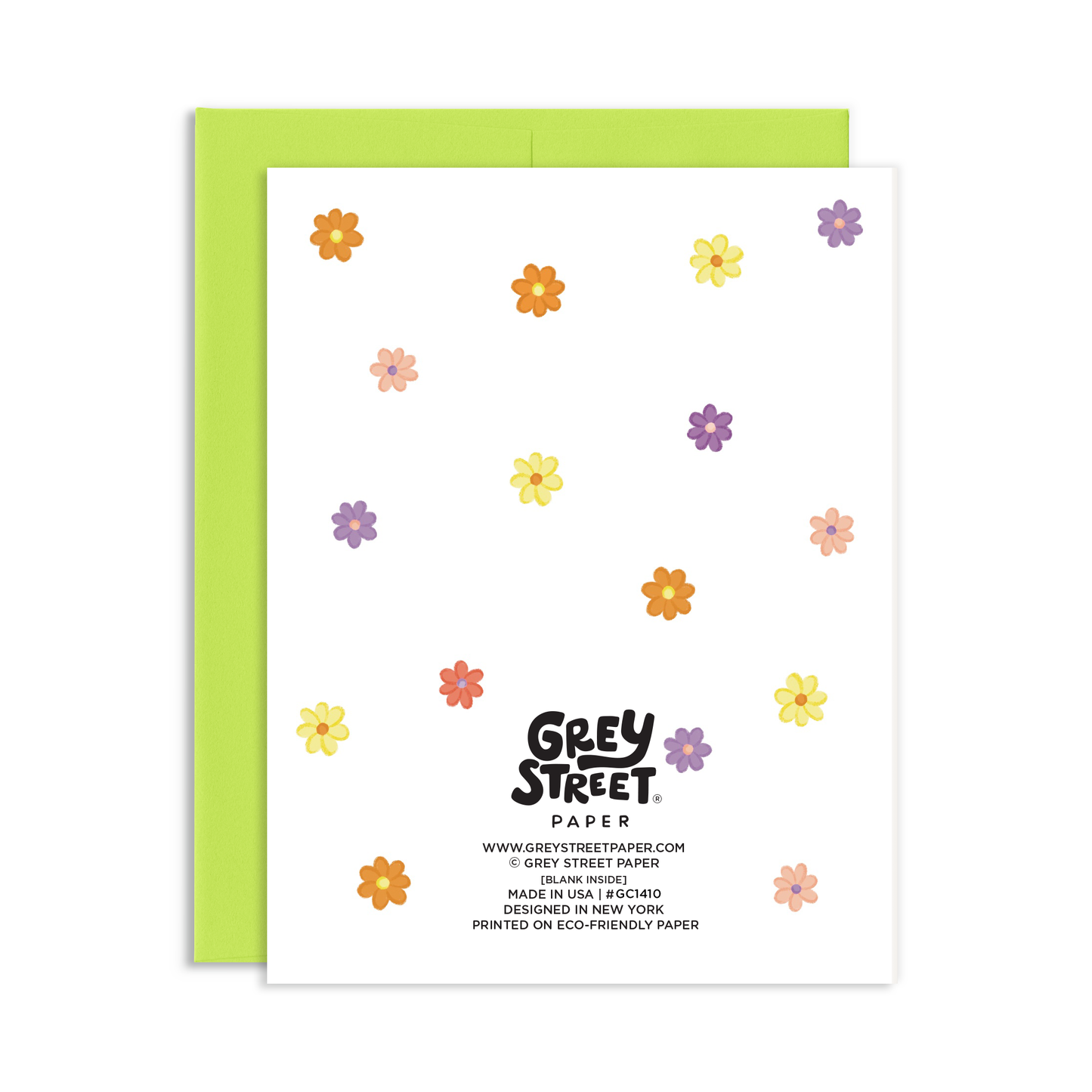 Love You Mom Retro Flowers Mother's Day Greeting Card