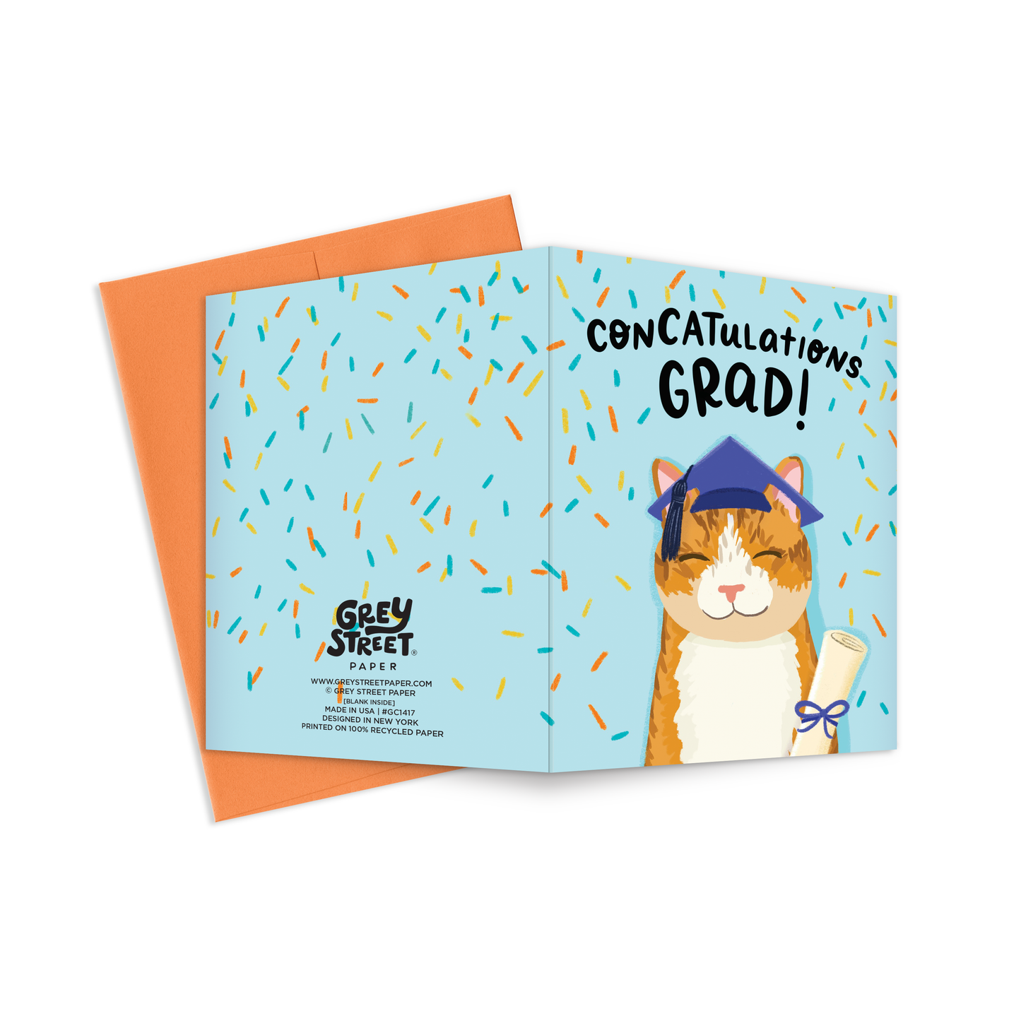 Cat Graduation Greeting Card