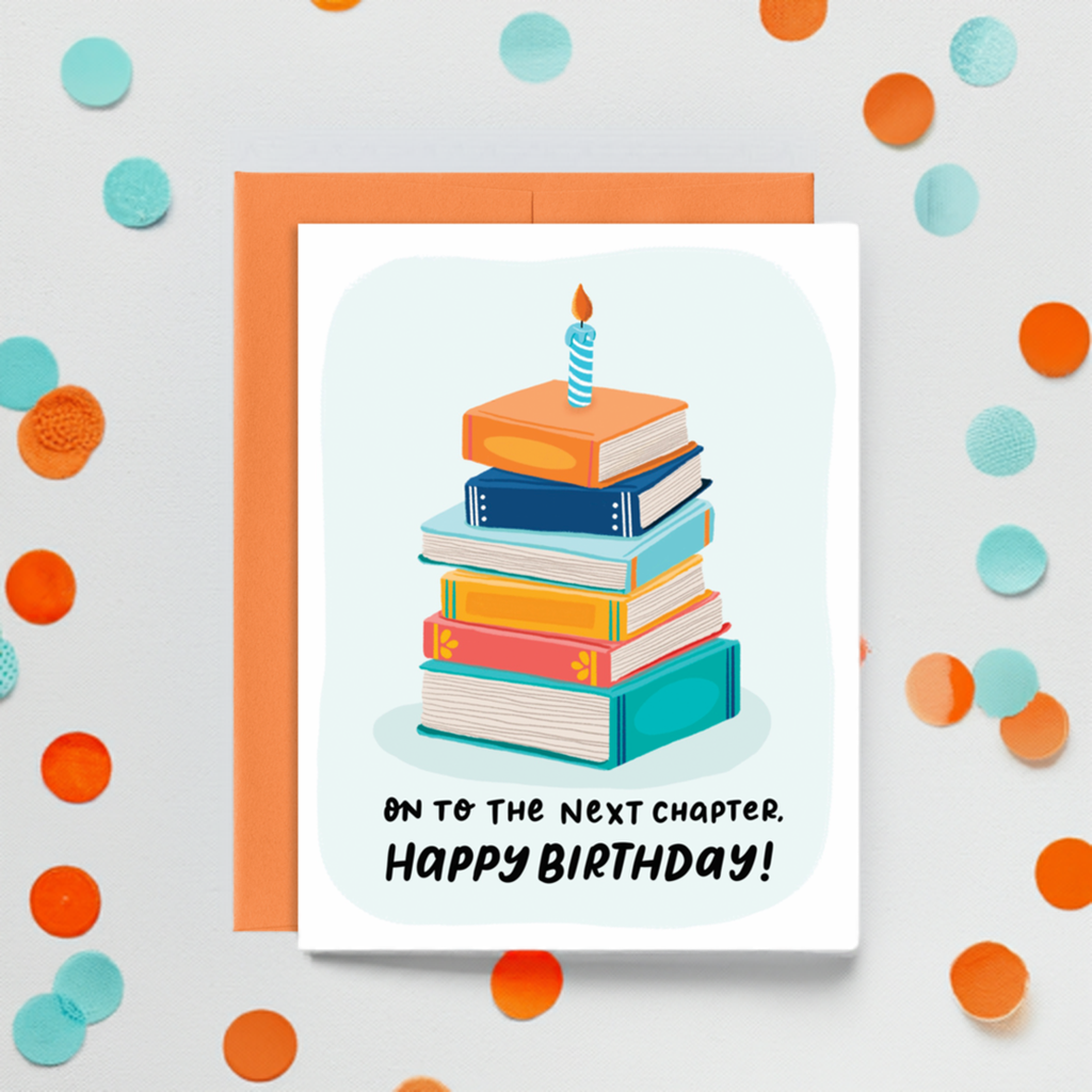 Birthday Chapter Books Greeting Card