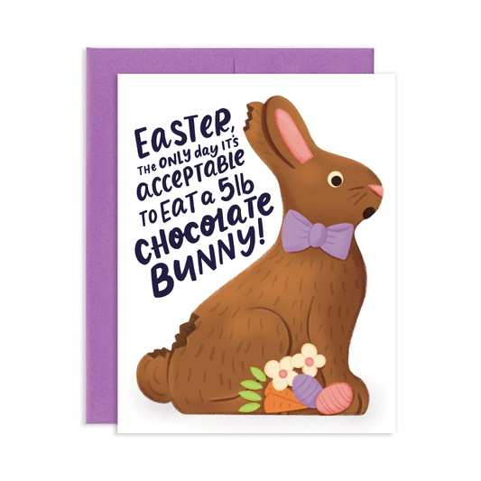 Chocolate Bunny Easter Greeting Card