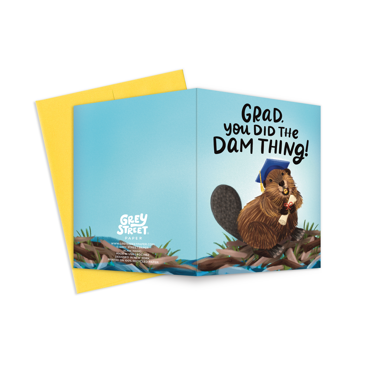 Beaver Graduation Greeting Card