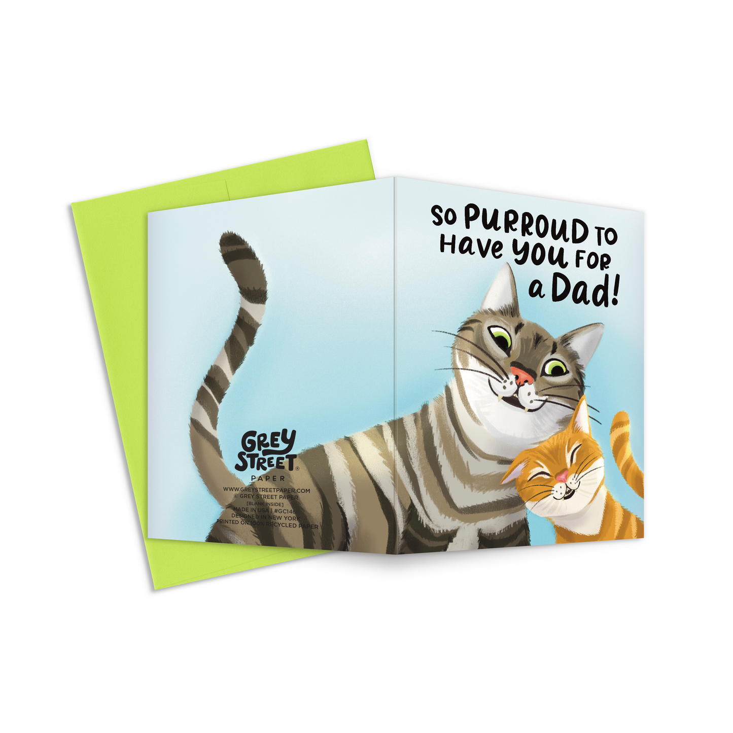 Proud Cat Dad Greeting Card