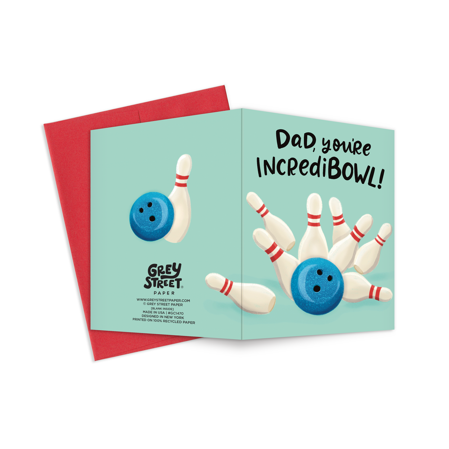 Incredible Dad Bowling Greeting Card
