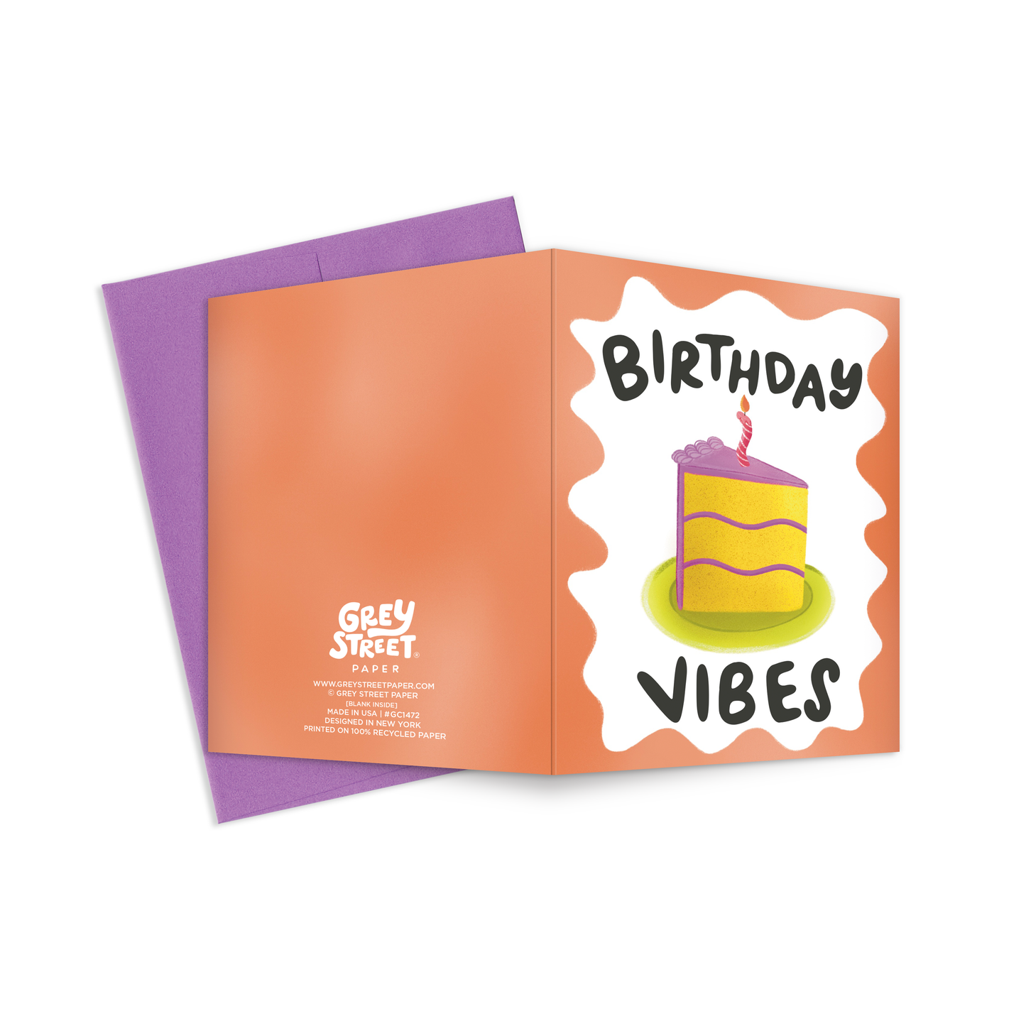 Birthday Vibes Cake Birthday Greeting Card