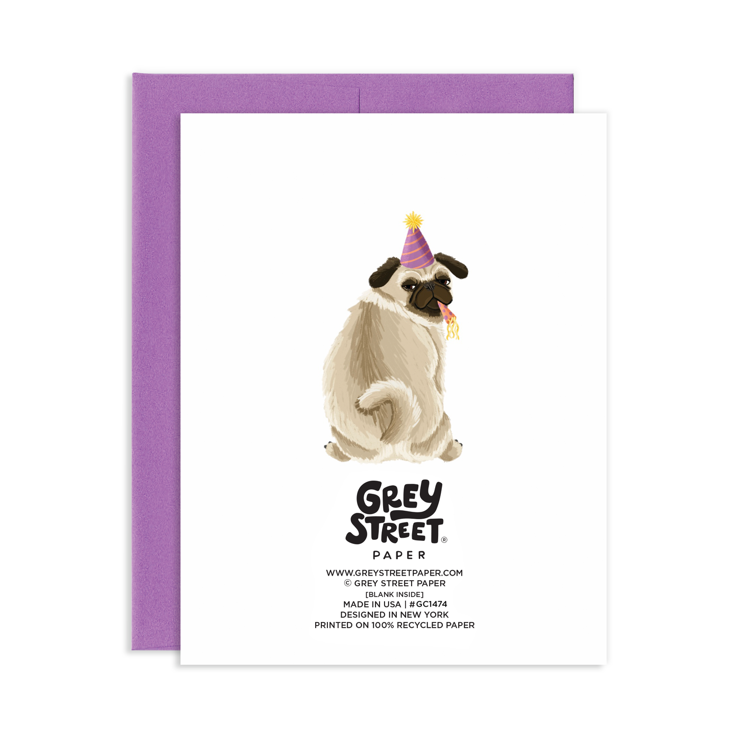 Funny Pug Another Year Another Birthday Greeting Card