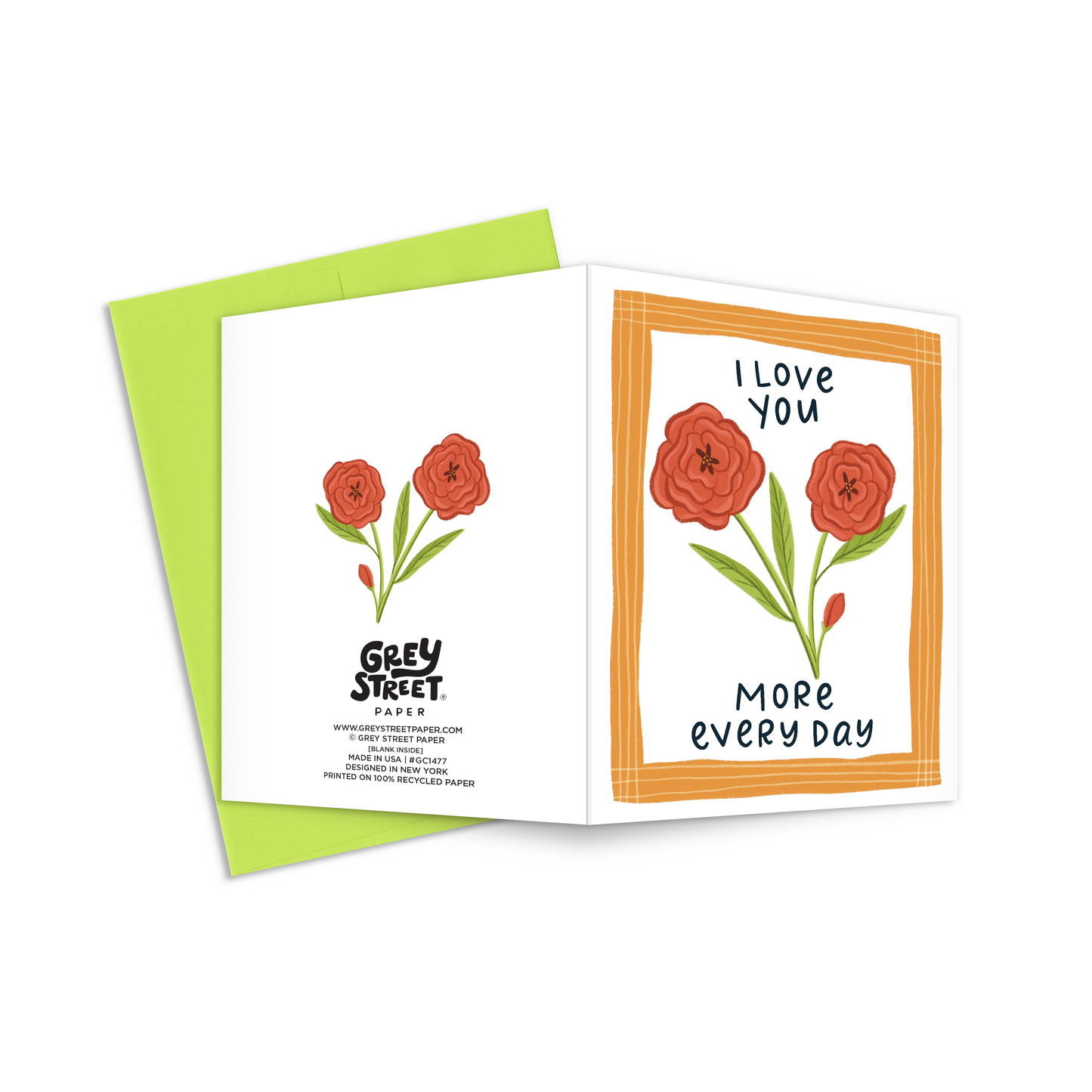 Love You More Every Day Love Greeting Card