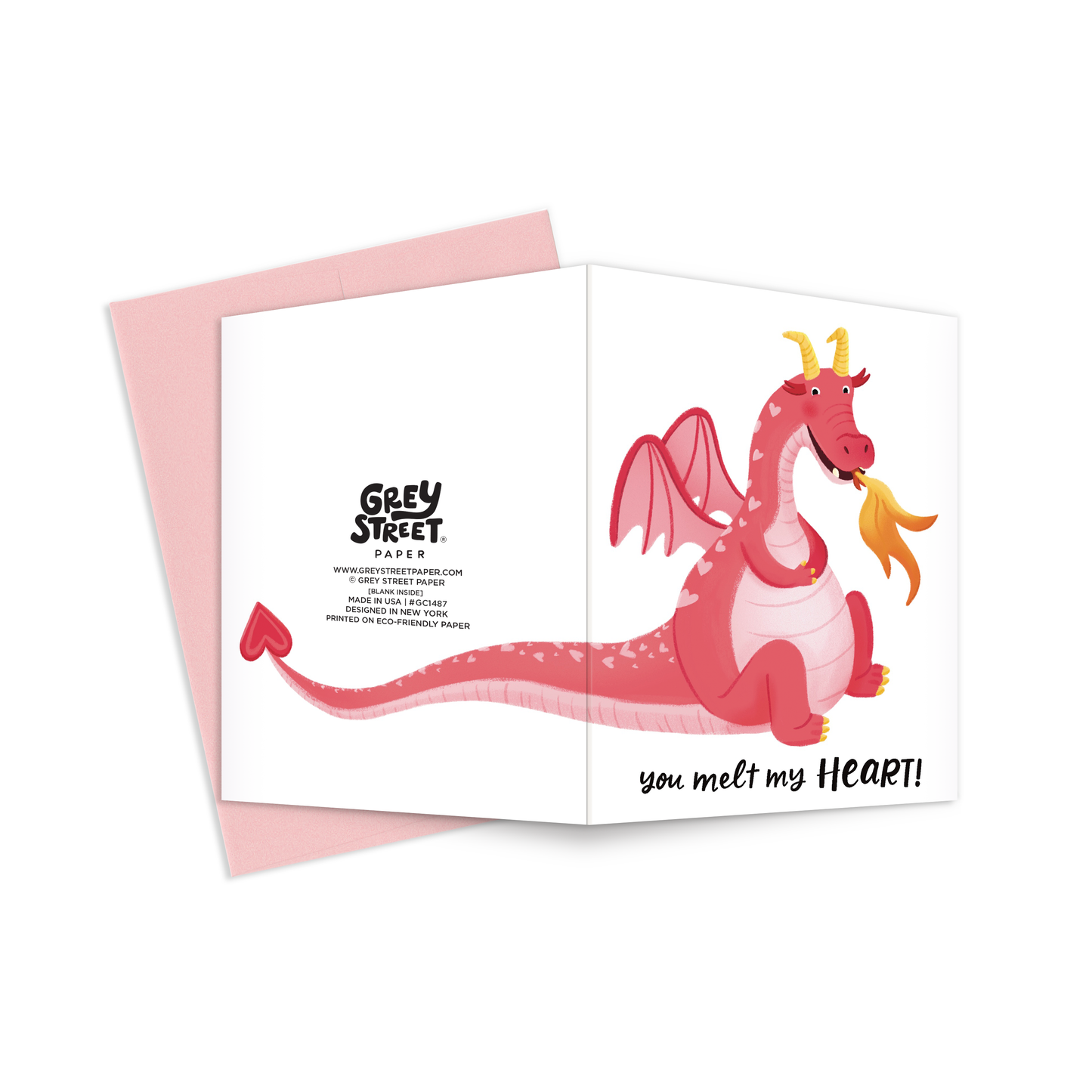 Melt My Heart Dragon Love Greeting Card