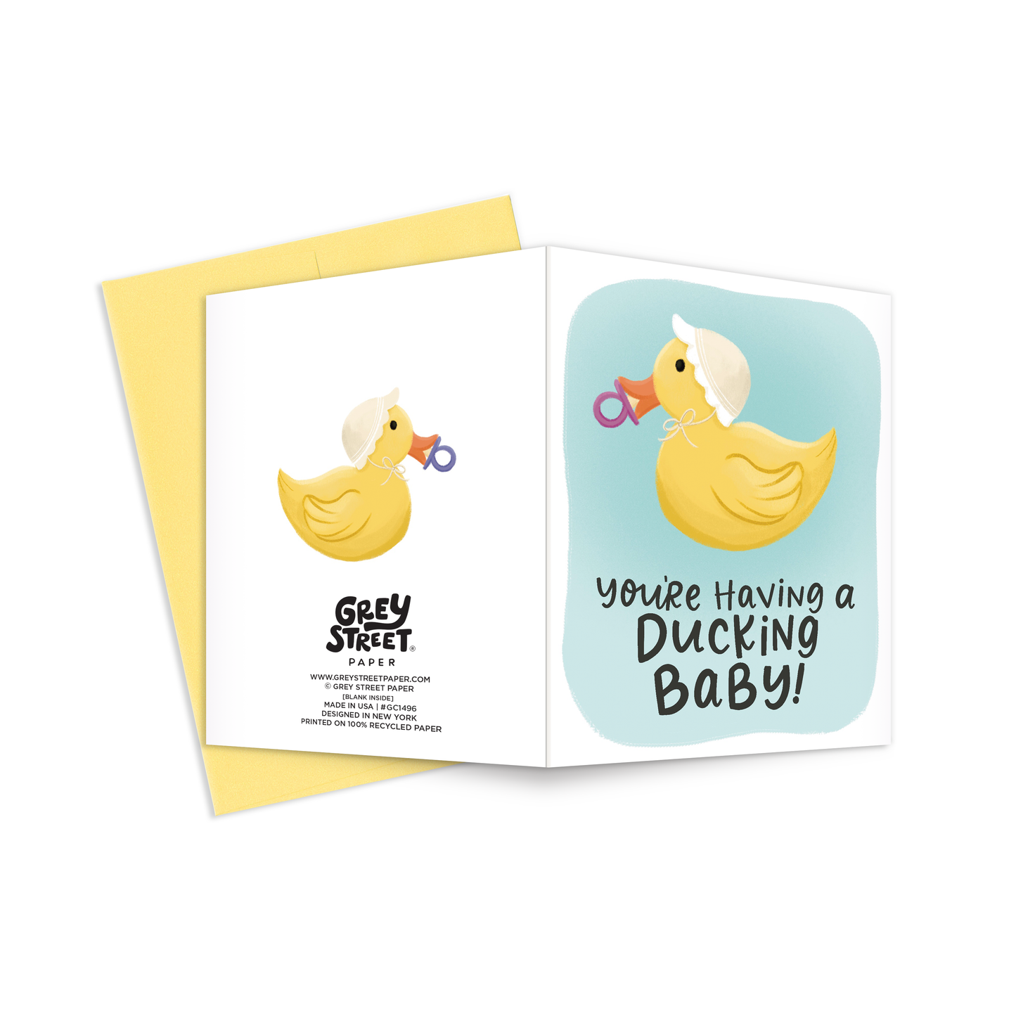 You're Having A Ducking Baby Shower Greeting Card