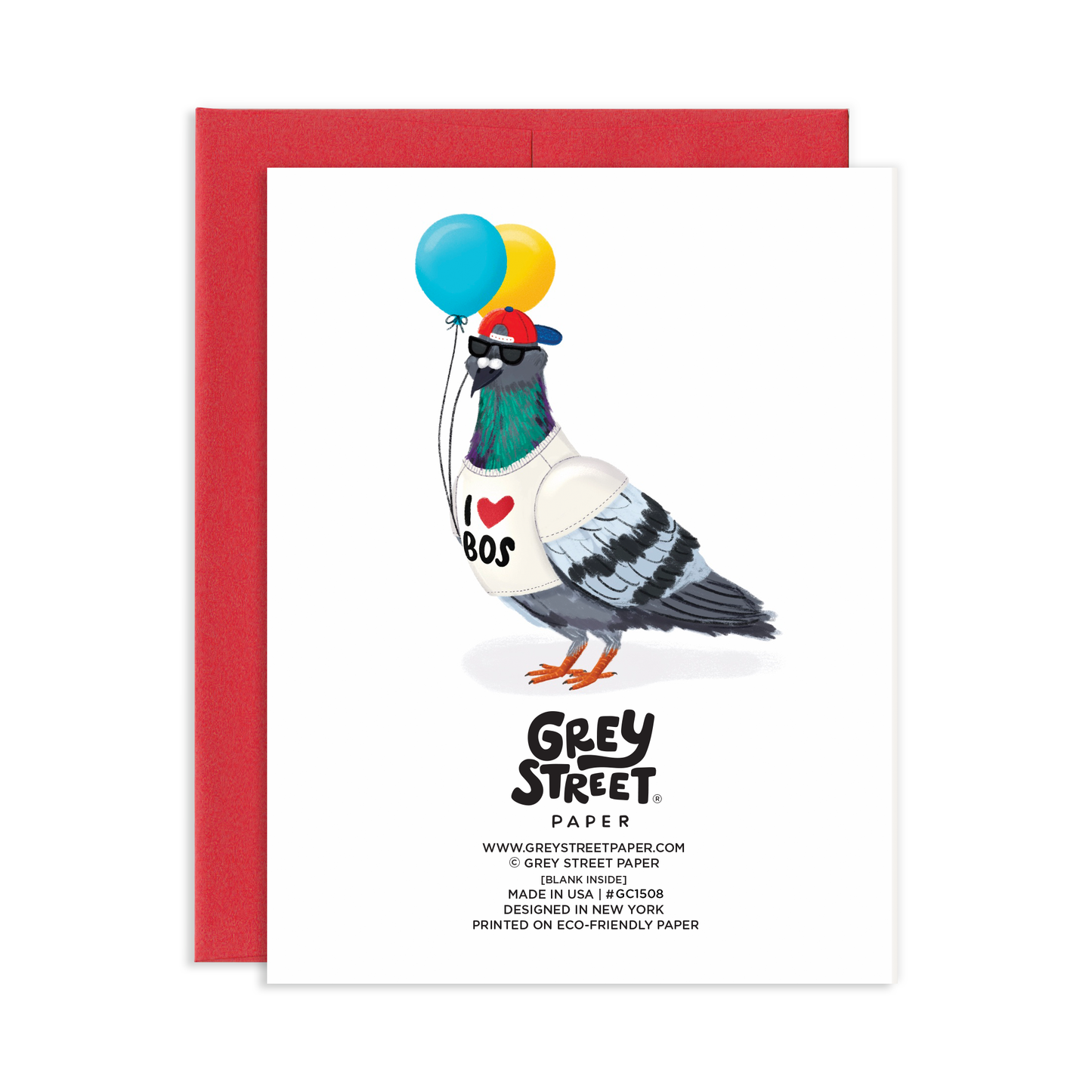 Boston Pigeon Birthday Greeting Card
