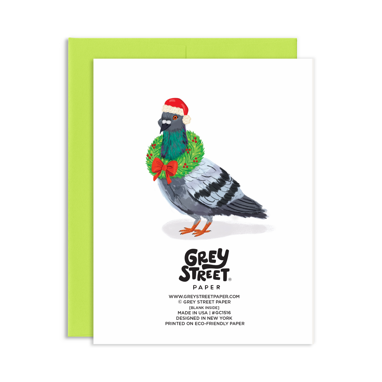 Merry Christmas From Boston Pigeon Christmas Greeting Card