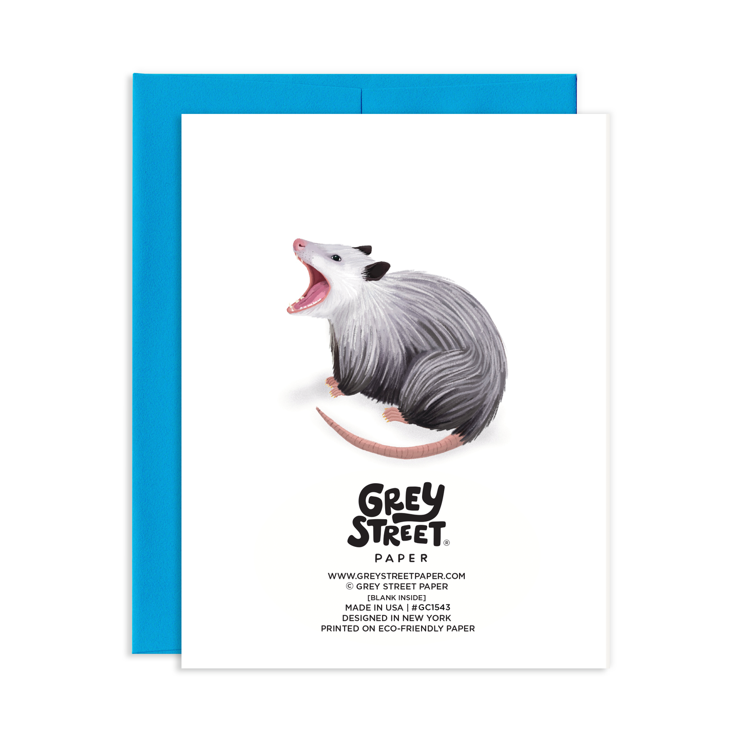 Survived Another Crazy Year Screaming Opossum Funny Birthday Greeting Card