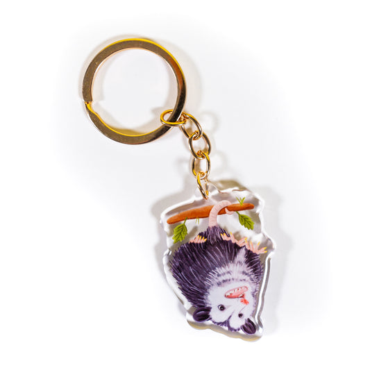 Hanging Opossum Keychain