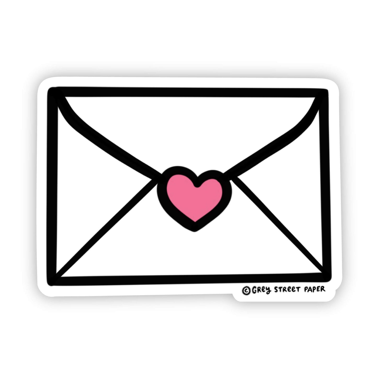 Stationery Love Envelope Heart Vinyl Sticker