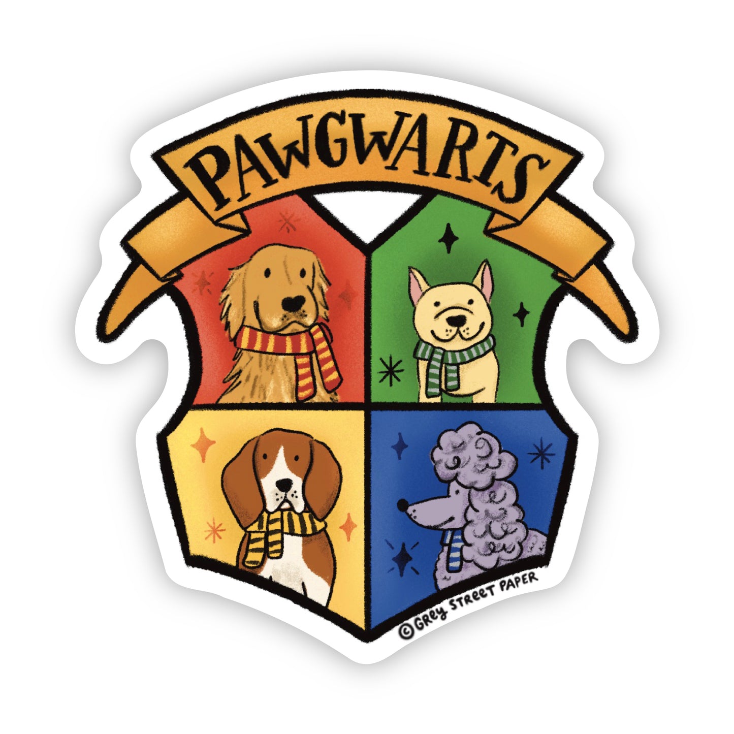 Pawgwarts Magical Dog School Vinyl Sticker