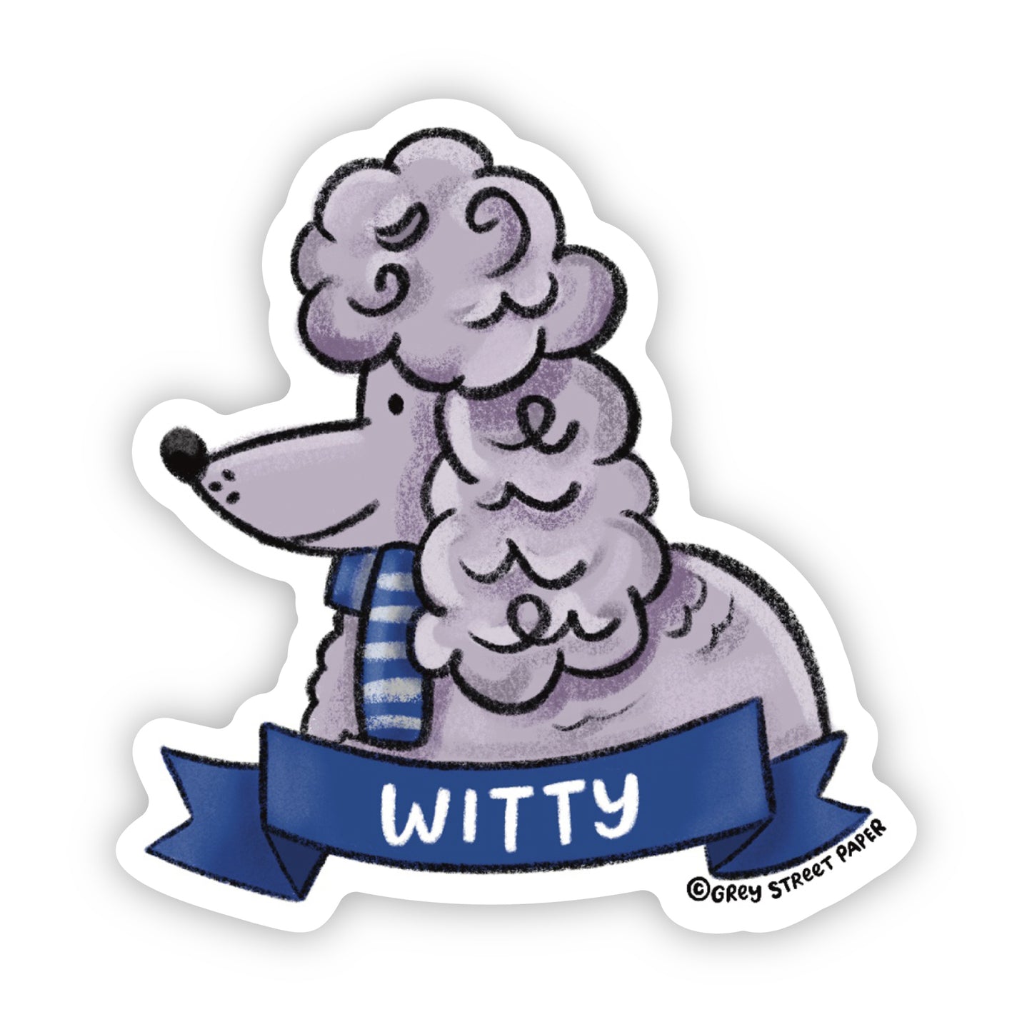 Magical Witty Poodle Dog Vinyl Sticker