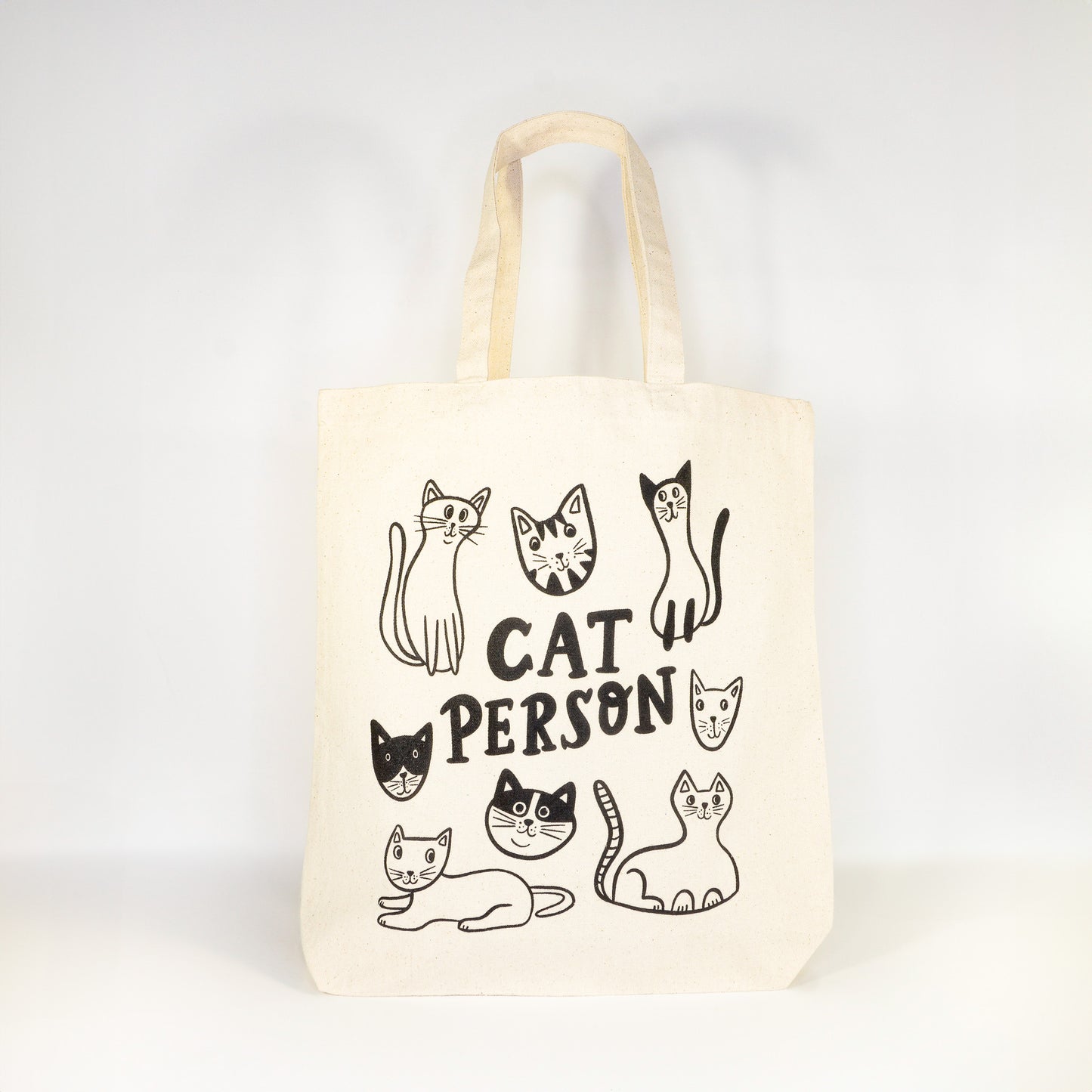 Cat Person Canvas Tote Bag