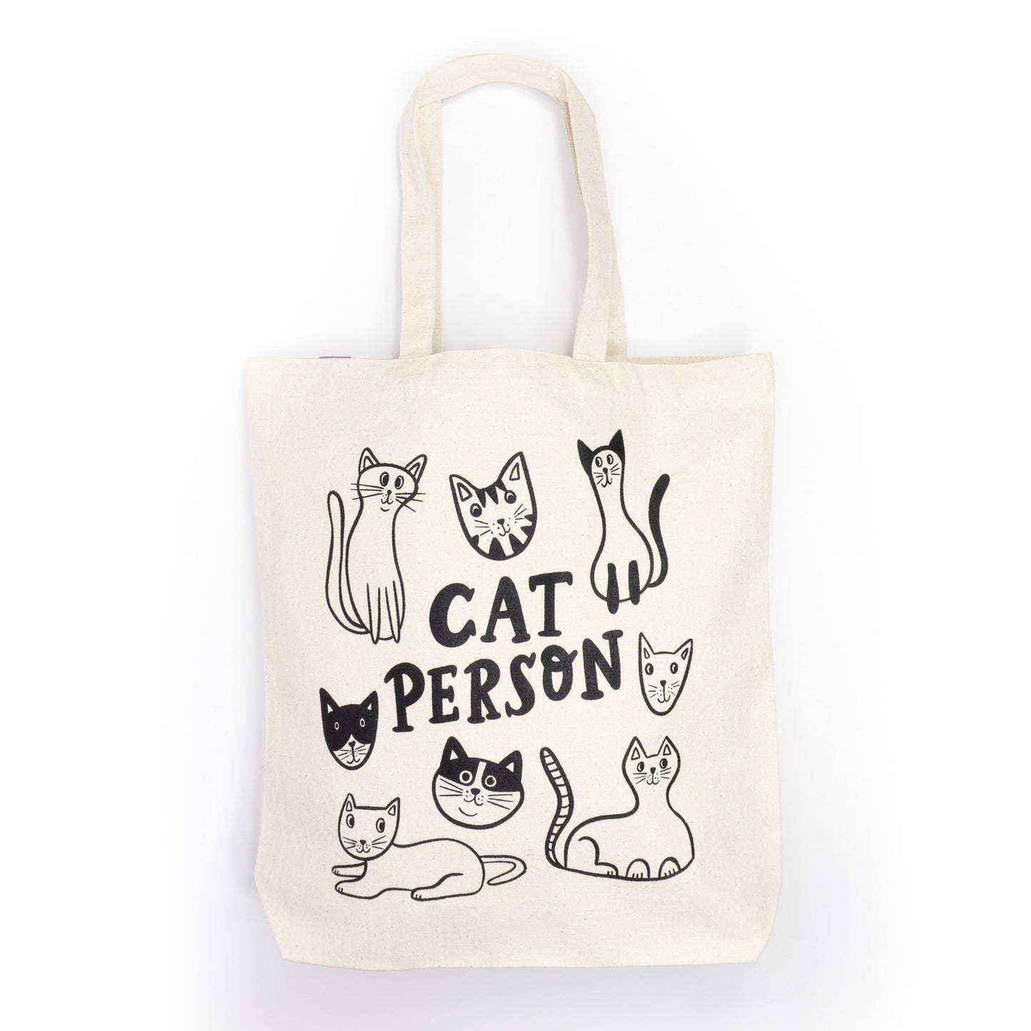 Cat Person Canvas Tote Bag