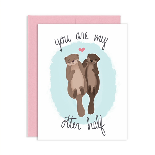 Otter Half Love Greeting Card | Old Logo