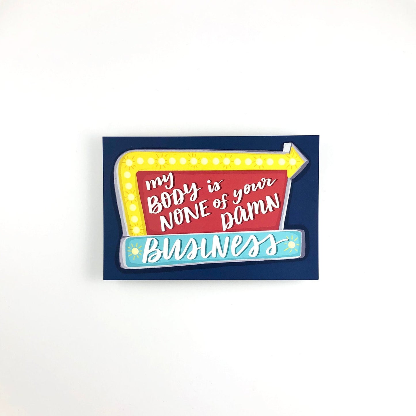 My Body is None of Your Business Postcard