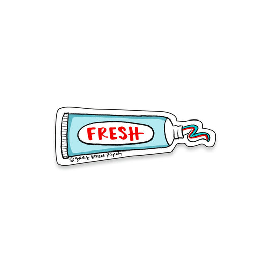 Fresh Toothpaste Tube Sticker | Sale