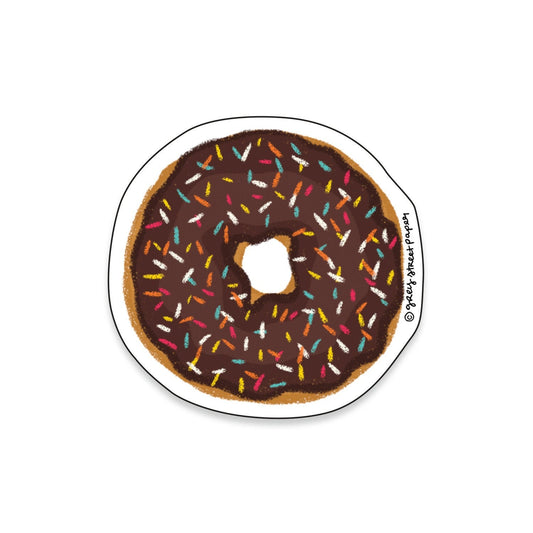 Chocolate Icing Donut Sticker | Sale