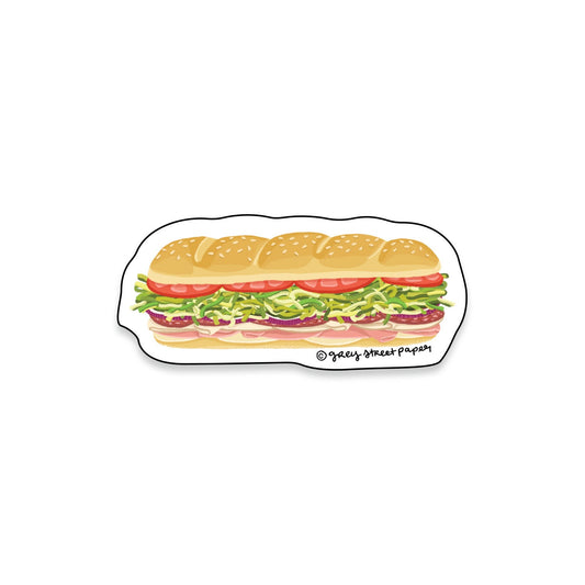 Hero Hoagie Sub Sandwich Sticker | Sale