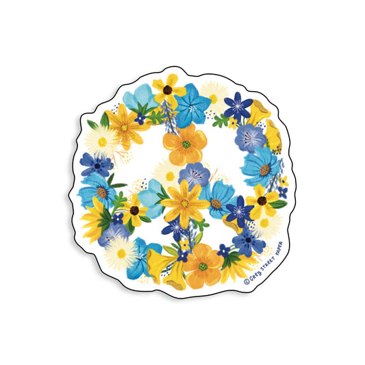 Floral Peace Sticker | Sale
