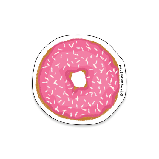Pink Icing Donut Sticker | Sale