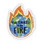 Earth On Fire Sticker