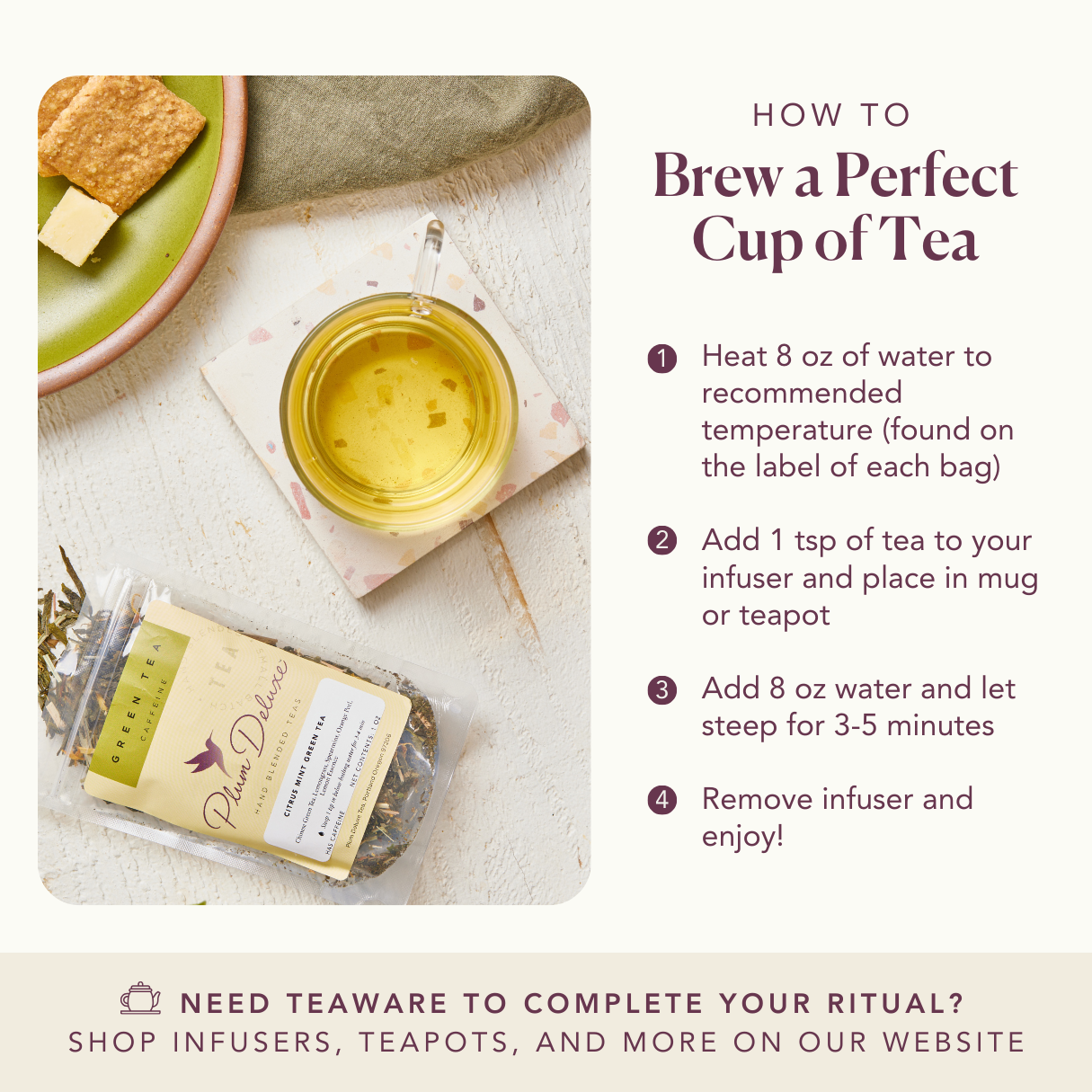 Easy Like Sunday Morning Chocolate Lavender Herbal Tea: 1 oz