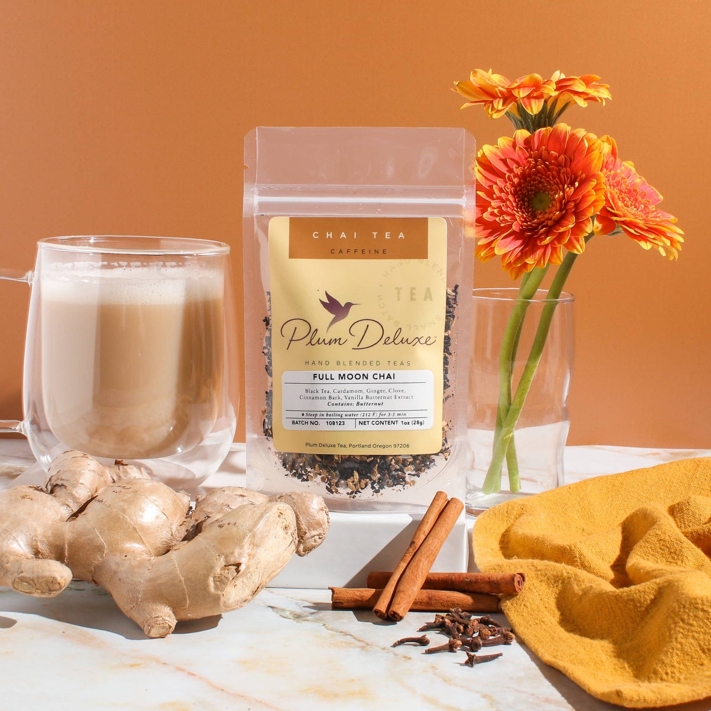 Full Moon Chai (Vanilla Butternut Masala Chai) Loose Leaf: 1 oz