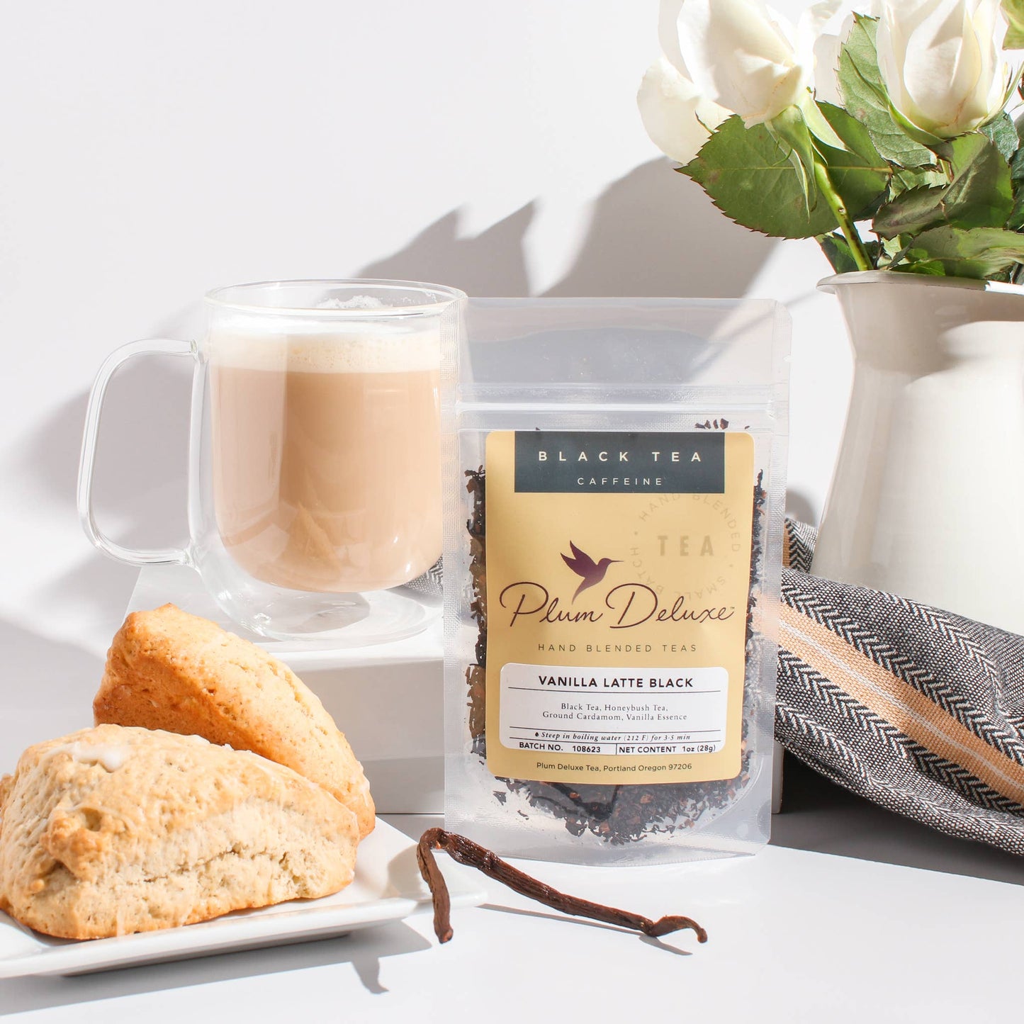 Vanilla Latte Cardamom Creme Black Loose Leaf Tea: 1 oz