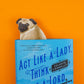 Pug Dog Die-Cut Bookmark