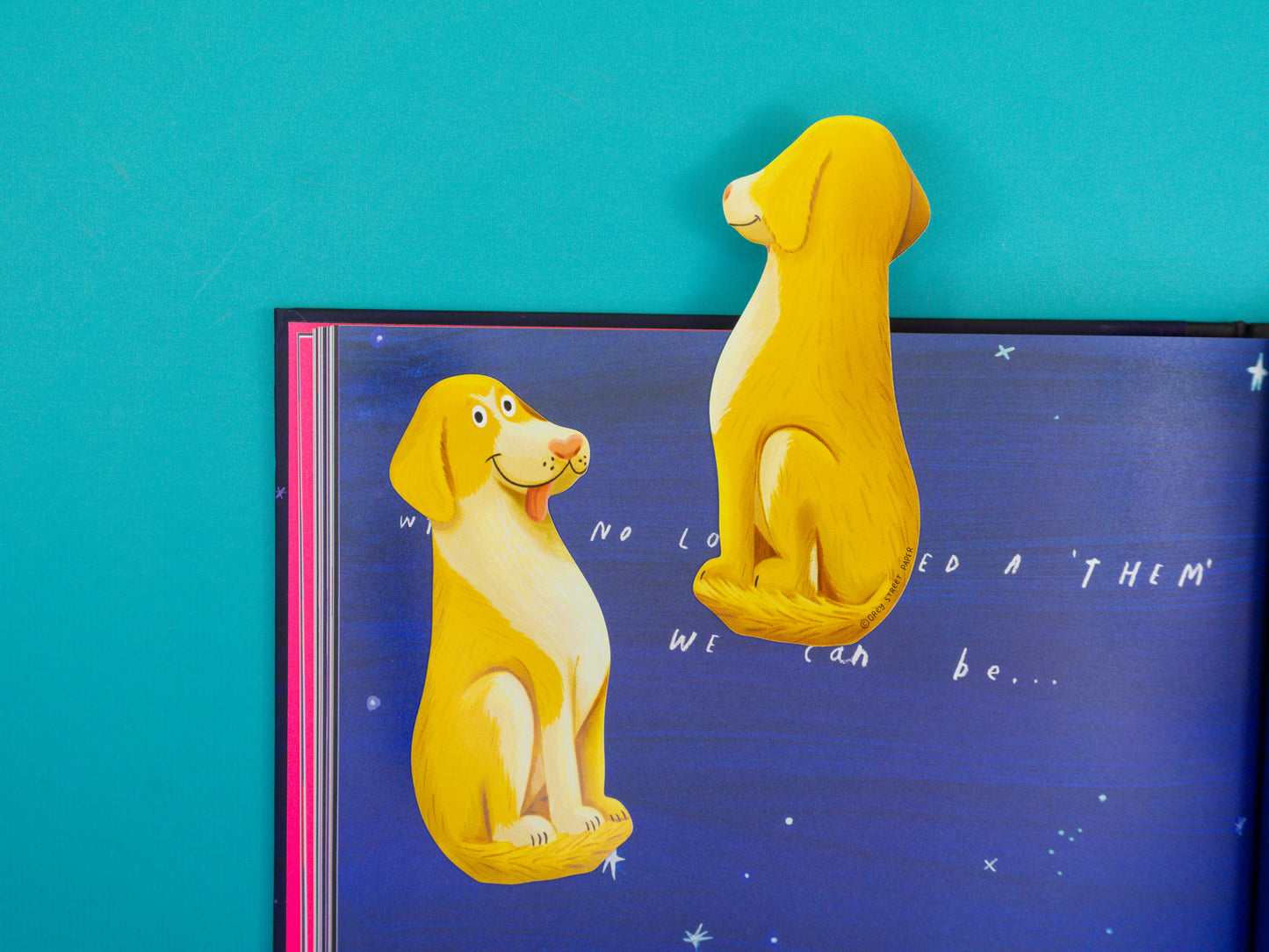 Yellow Dog Die-Cut Bookmark