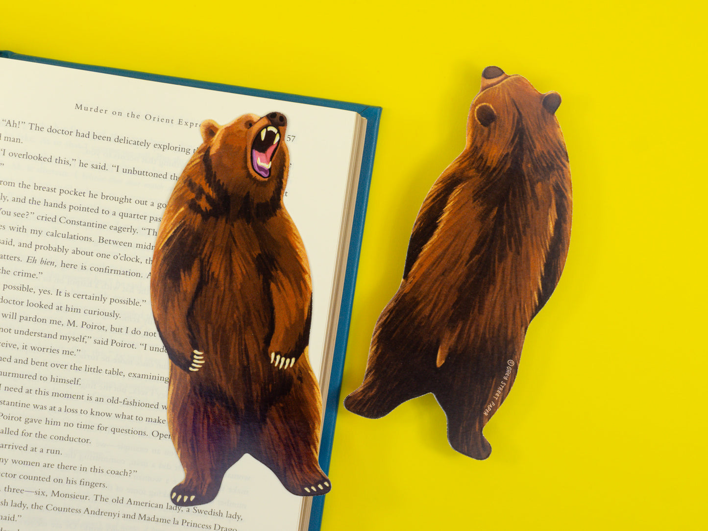 Grizzly Bear Die-Cut Bookmark
