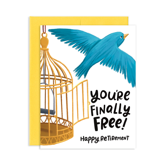 Bird Retirement Greeting Card | Old Logo