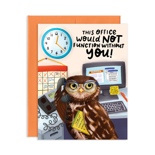 Owl Office Professional Greeting Card
