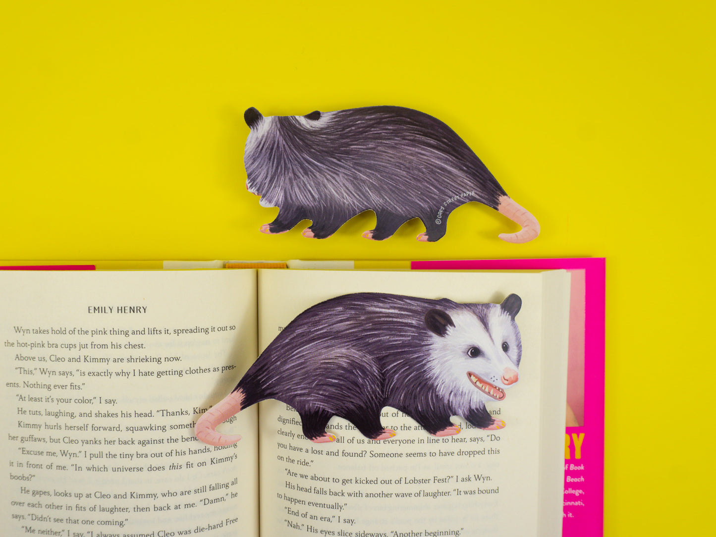 Opossum Die-Cut Bookmark