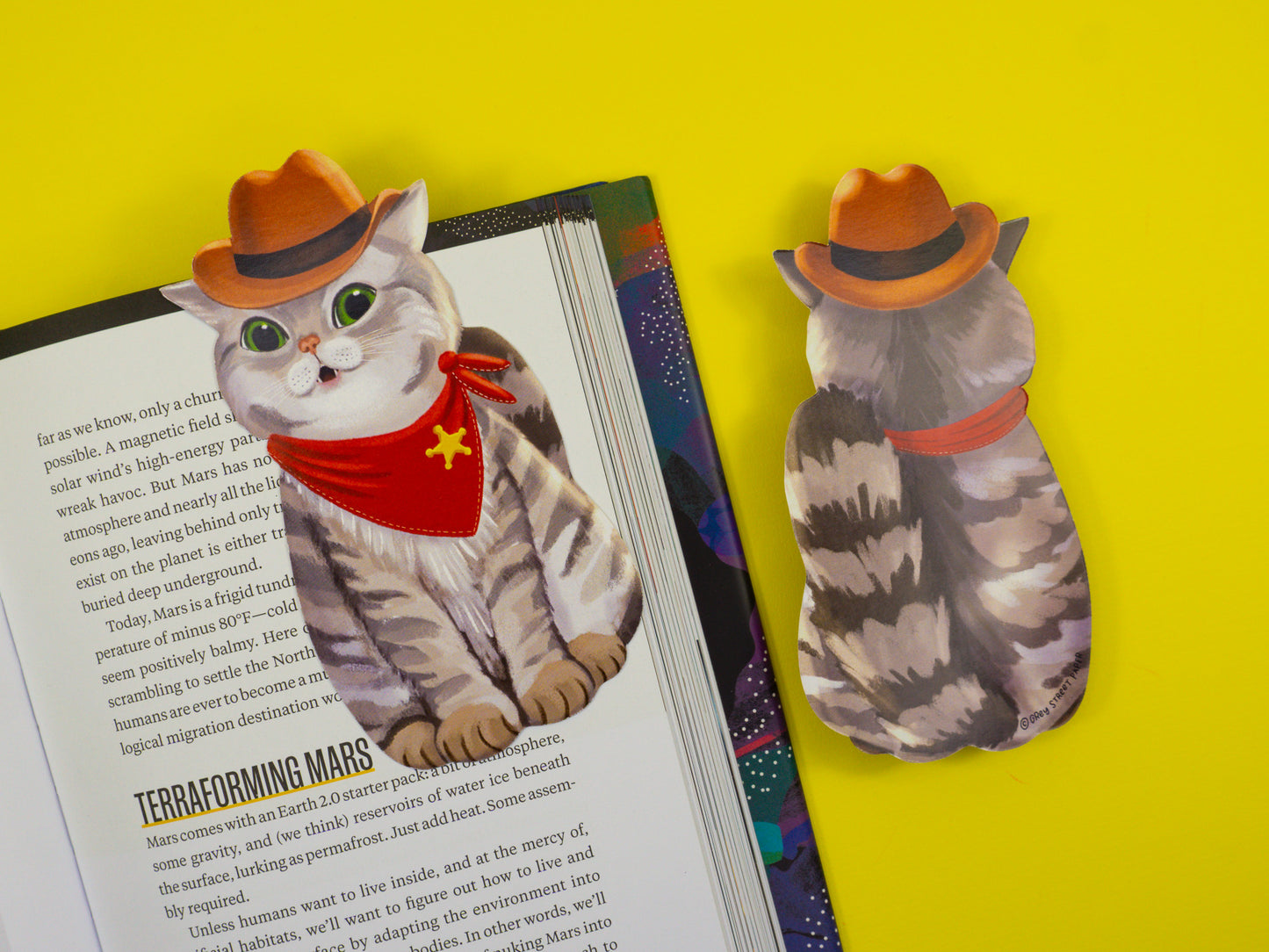 Western Cat Die-Cut Bookmark