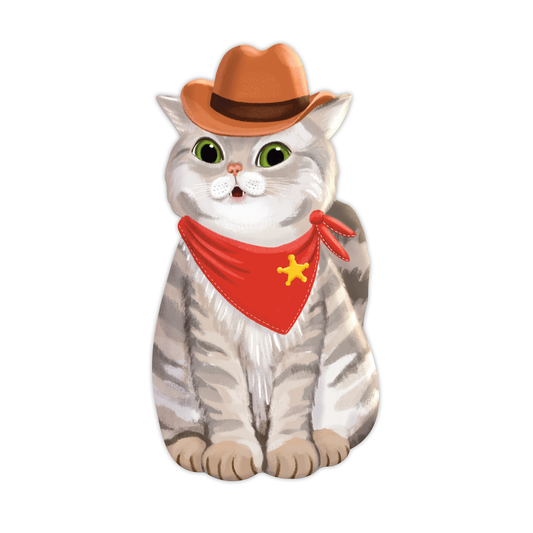 Western Cat Die-Cut Bookmark