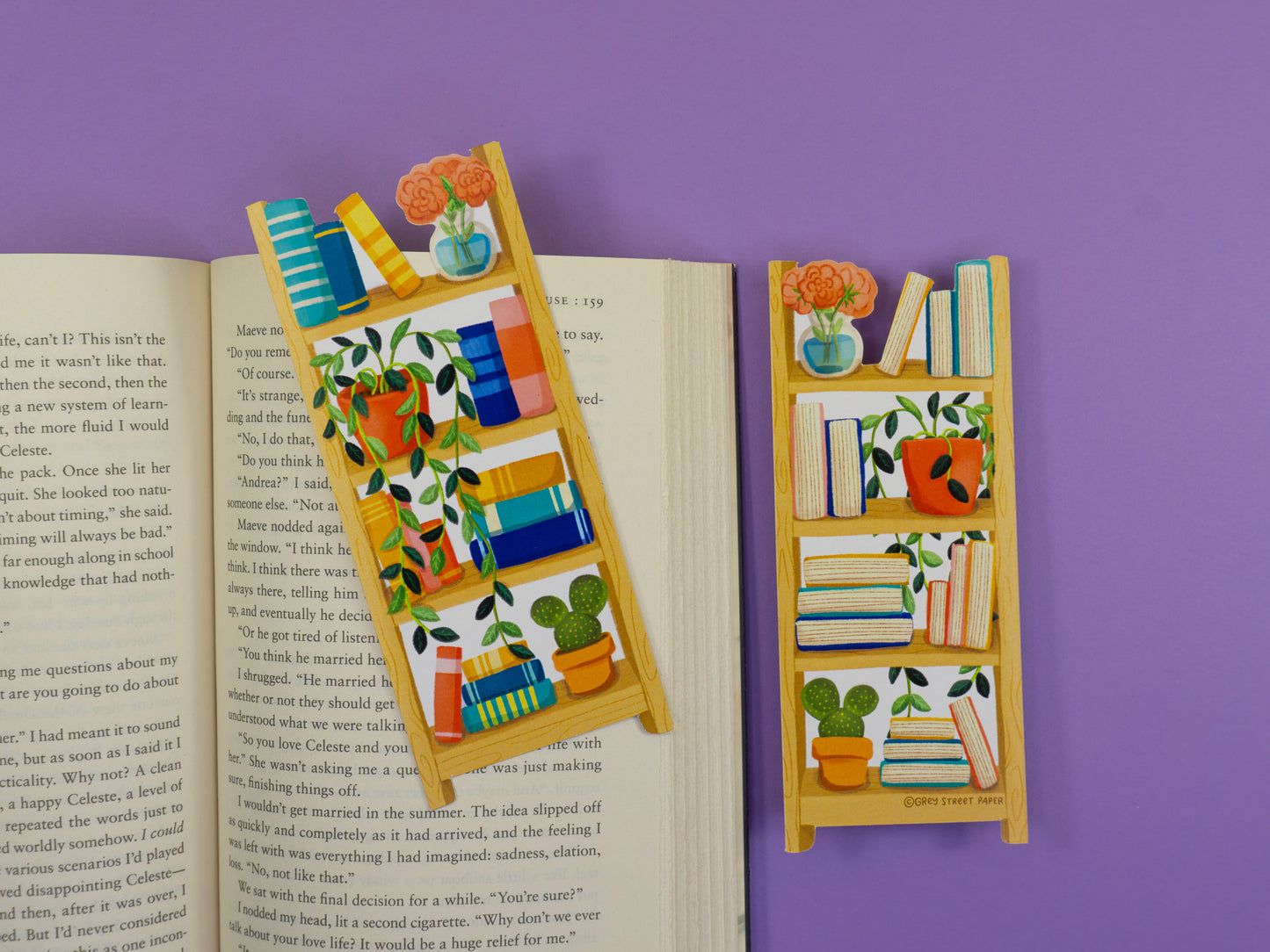 Bookshelf Die-Cut Bookmark