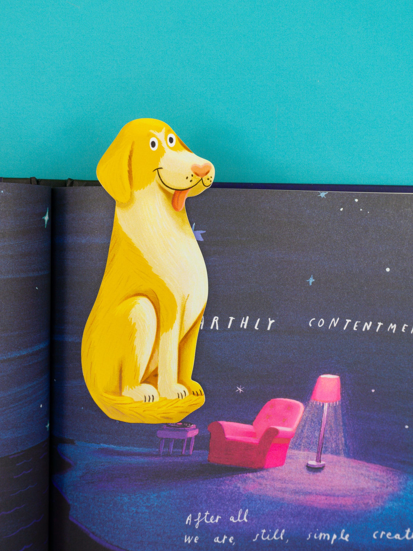 Yellow Dog Die-Cut Bookmark