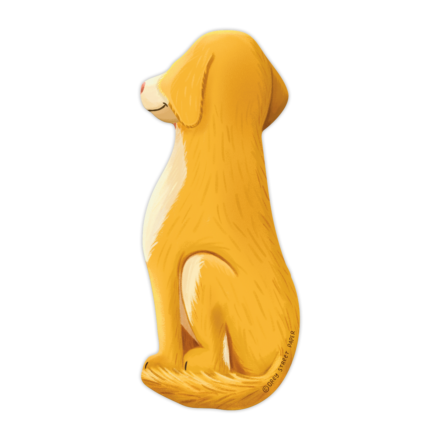 Yellow Dog Die-Cut Bookmark