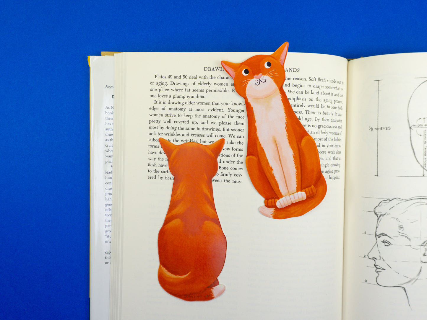 Orange Cat Die-Cut Bookmark