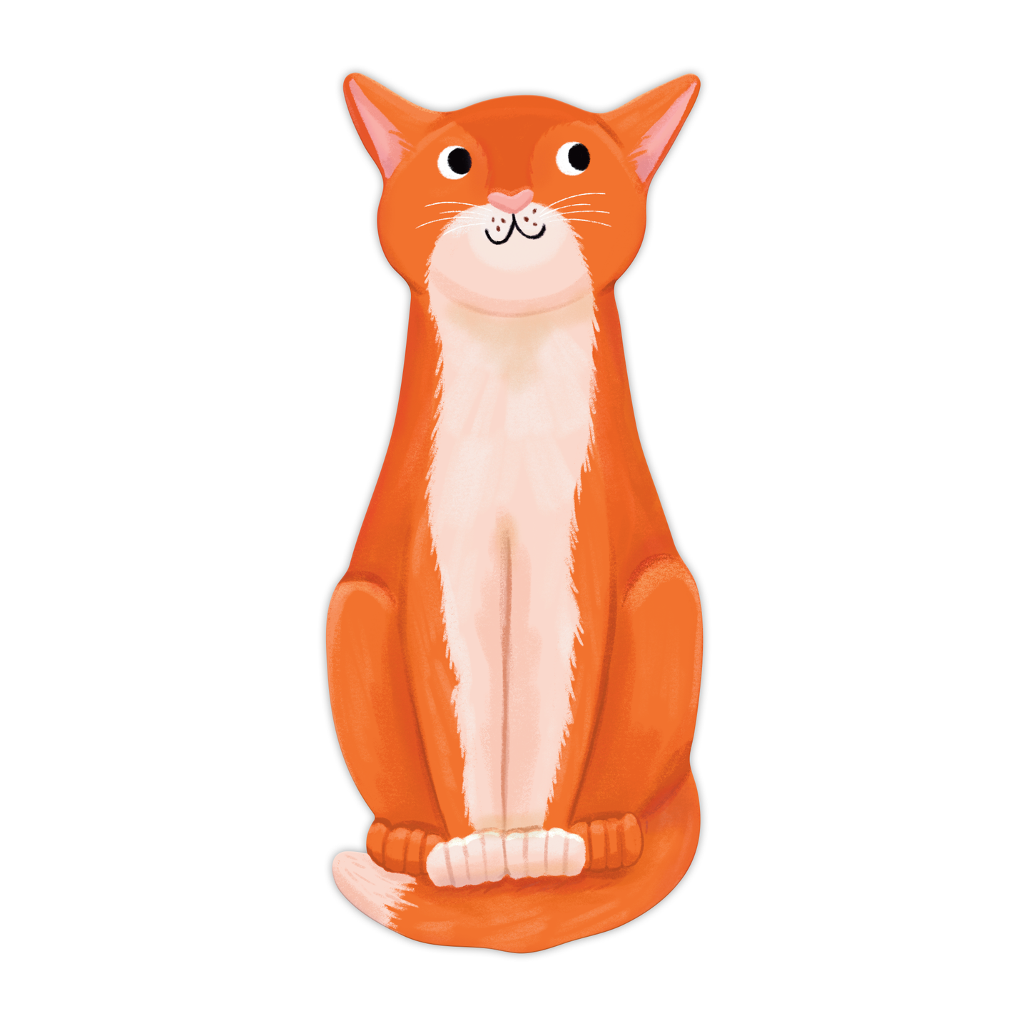 Orange Cat Die-Cut Bookmark